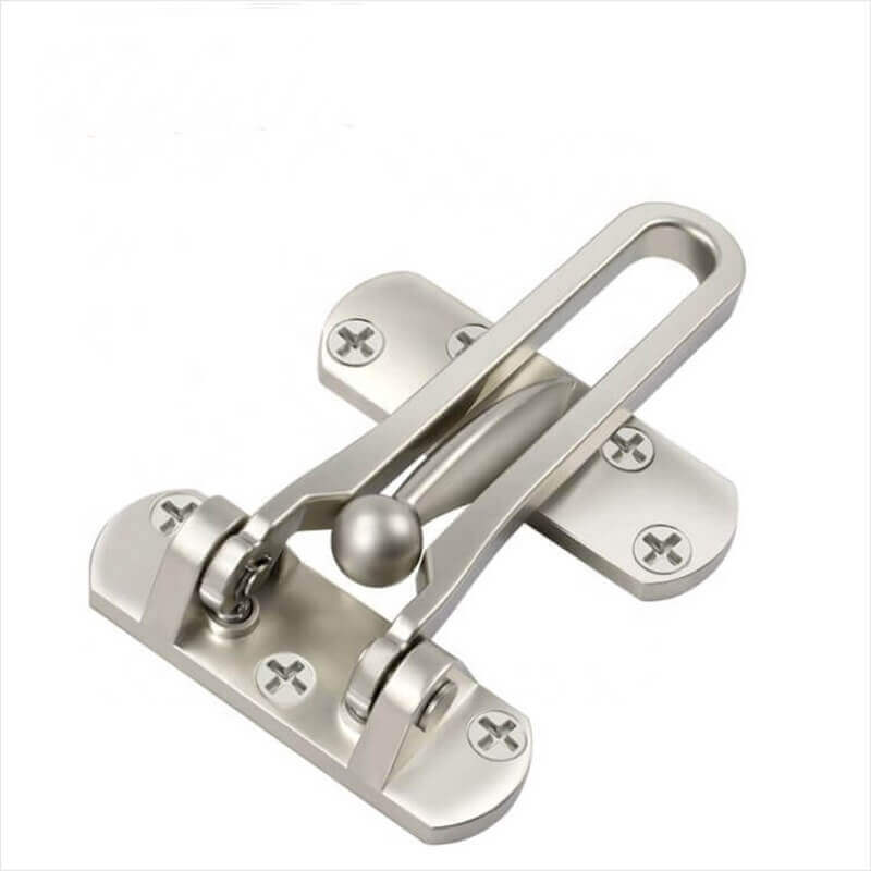 Hotel Door Security Latch Privacy Satin Nickel Reinforcement Night Lock HL-167