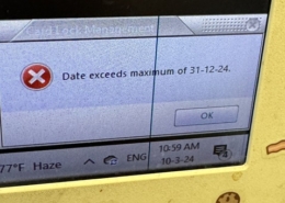 Pro USB Hotel Card System Shows Date exceeds maximum of 31-12-24