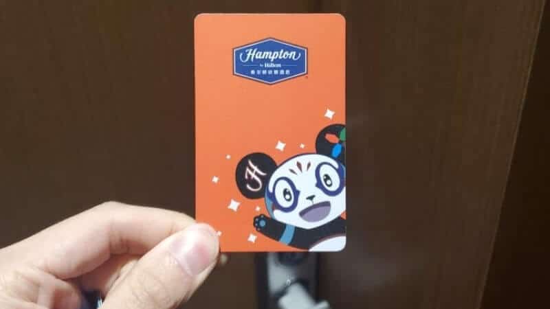 How to use the key card in a hotel