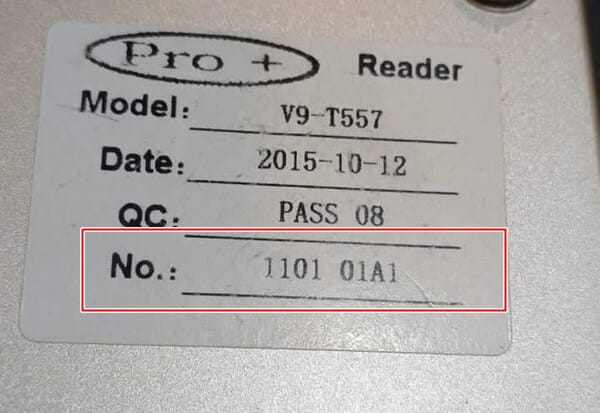 key card encoder series number