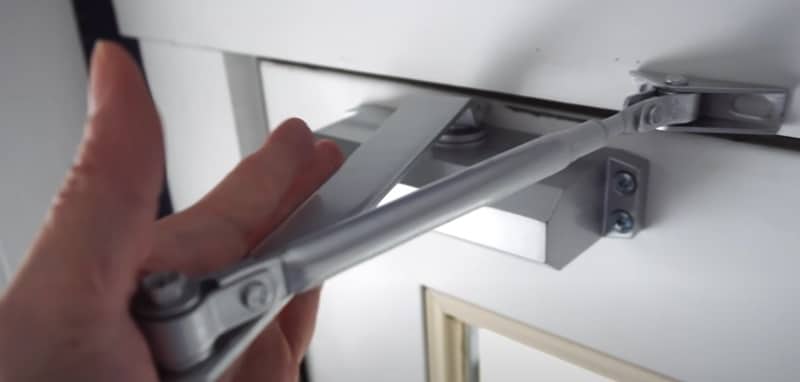 The door closer making noise.
