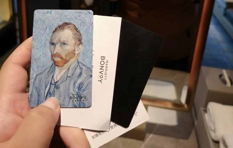 What information is on a hotel key card