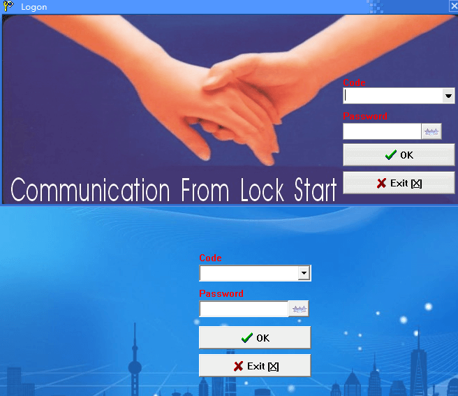 Open the hotel lock system software and login.